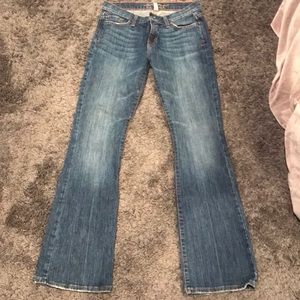 Abercrombie & Fitch bell bottom jeans.